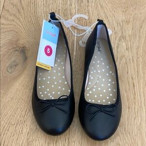 Cat & Jack Black Dress Shoes with Bow Detail